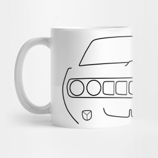 1971 vintage Plymouth Barracuda black outline graphic Mug